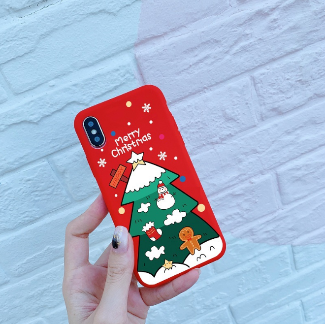 Lov Phone Case For iPhone 6 6s 7 8 Plus X XR XS Max Cute Cartoon Christmas Santa Claus Elk Soft TPU For iPhone 5 5S SE Cover
