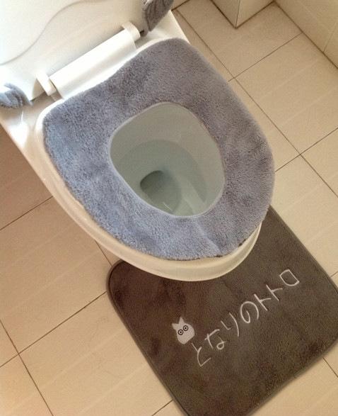 Animal style Totoro bathroom toilet cover WC seat cushion frame bath toilet cover 3 pieces toilet