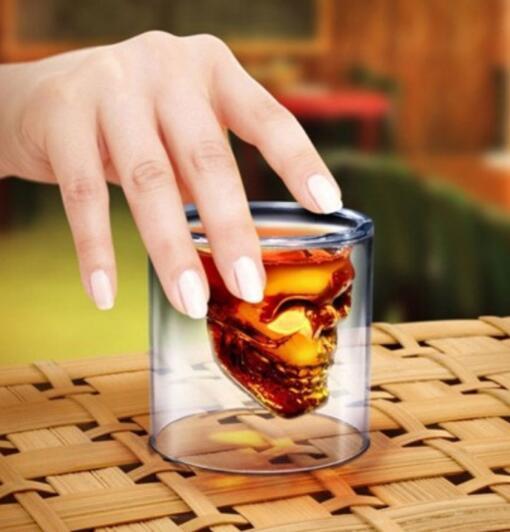 Creative crystal skull mug - glass double - glass skull - glass - glass - skull - glass