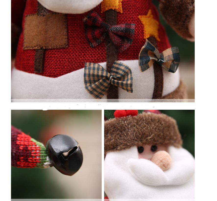 Christmas elderly holiday gift doll child doll toy snowman deer window decoration ornaments