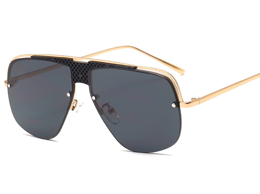 Semi-metallic frame sunglasses