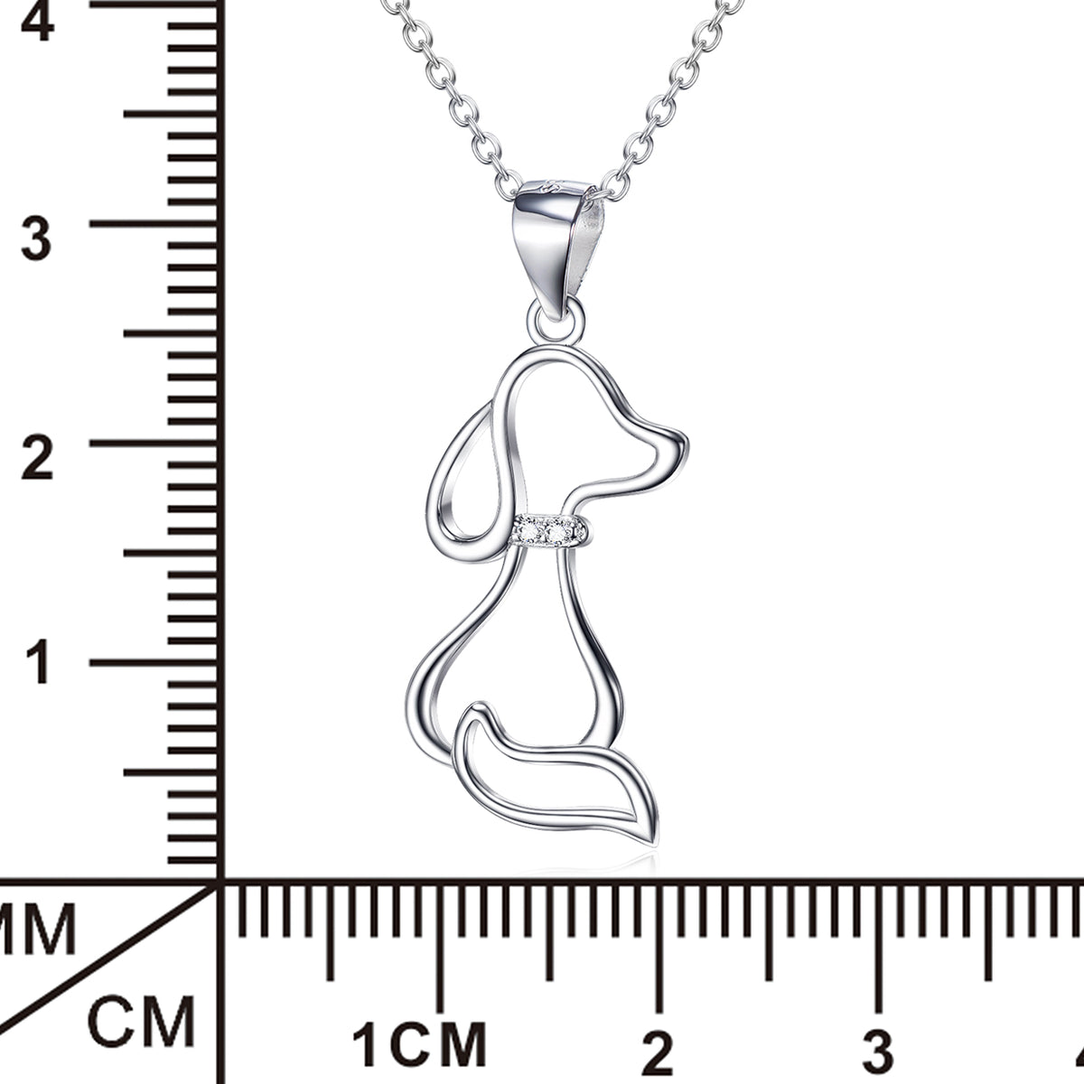 Collar De Plata 925 Colgante Cachorro