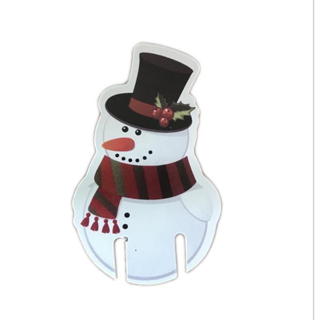 10Pcs/Lot Paper Red Christmas Hat Wine Champagne Tipple Cup Card Christmas Party Table Decor DIY decorations for home