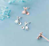 Fork spoon earrings
