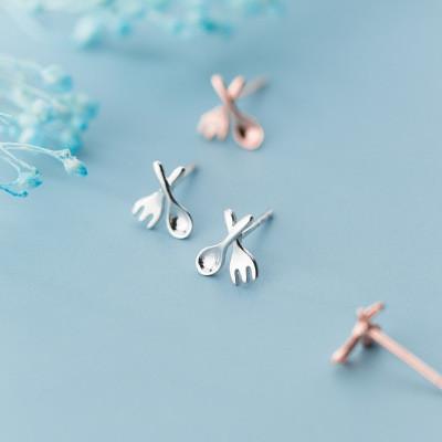 Fork spoon earrings