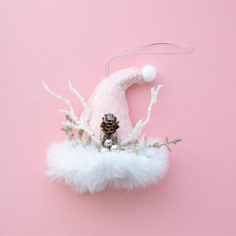 Christmas pink plush small pendant