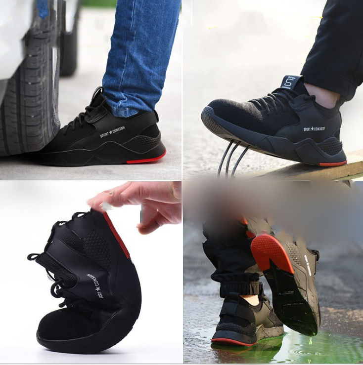 Labor Safety Shoes for Men: Break-proof, Puncture-proof, Breathing-proof, Smell-proof, Light, Wear-resistant, Safe Bull Tendon Bottom Old Safety Work Shoes in Summer