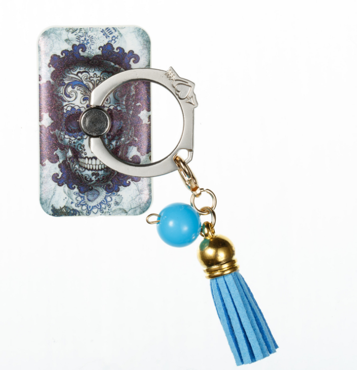 Paste creative lazy tassels metal painted finger ring bracket mobile phone