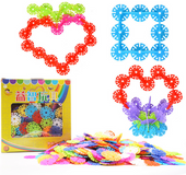 Snowflake Plastic 3D Puzzle Building Blocks Educational Toy
