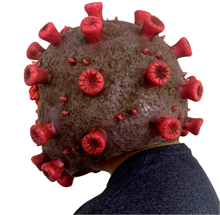 Halloween virus latex mask