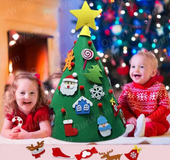 New felt Christmas tree Three-dimensional Christmas tree pendant children's puzzle handmade diy