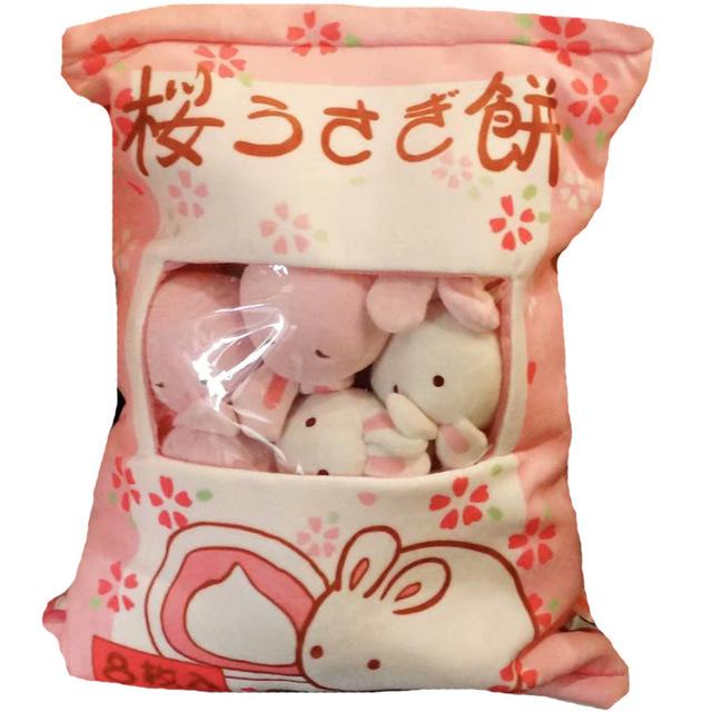 Chicken pudding rabbit pillow toy