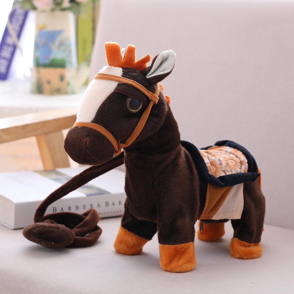 Simulation horse electric plush toy