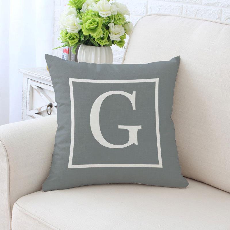 English alphabet single-sided printed pillowcase