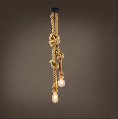 Hemp rope chandelier