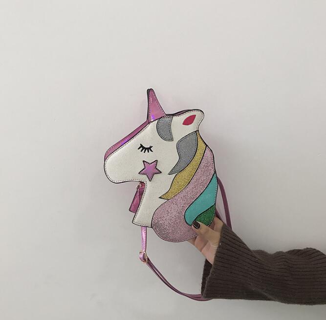 2020 spring new shiny unicorn pegasus bag creative female Korean version of the girls single-shoulder satchel wholesale