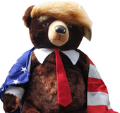 USA President Bear Trumpy Donald Stuffed Plush Toys For Kids 62cm Animal With National Flag Children Christmas Gift New Year
