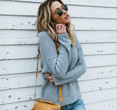 Plain knit sweater