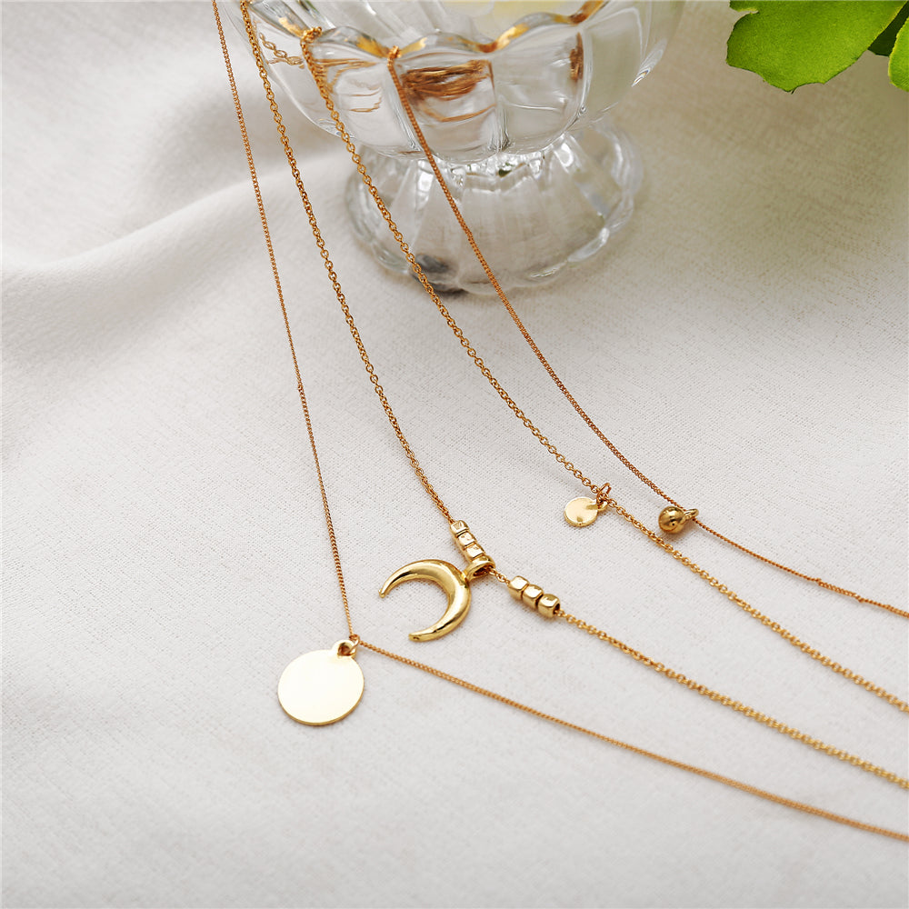 Multiples Capas Collar De Luna