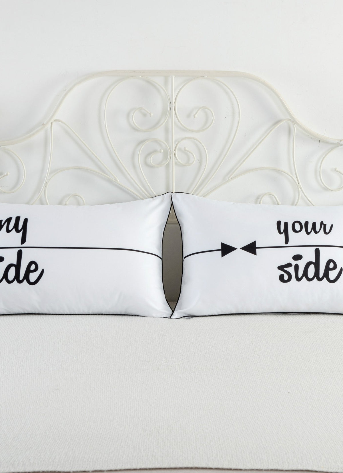 White couple pillowcase