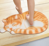 Cartoon cat floor mat bathroom bathroom kitchen absorbent anti-slip mat door mat foyer bedroom carpet without lint
