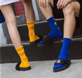 Korean letter men and women trend couple socks