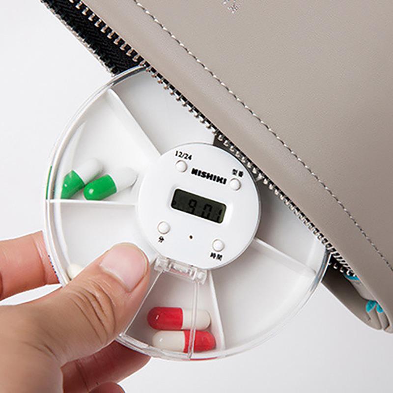 Medicine Storage Box Electronic Timing Reminder Medicine Boxes Alarm Timer Pills Organizer Pill Drug Container