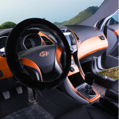 Winter imitation wool car cover plush steering wheel cover