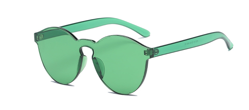12 color frameless conjoined jelly transparent sunglasses