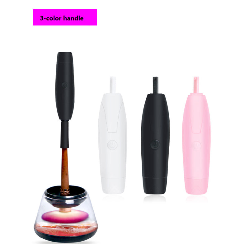 Set de limpiador de pinceles de maquillaje eléctrico