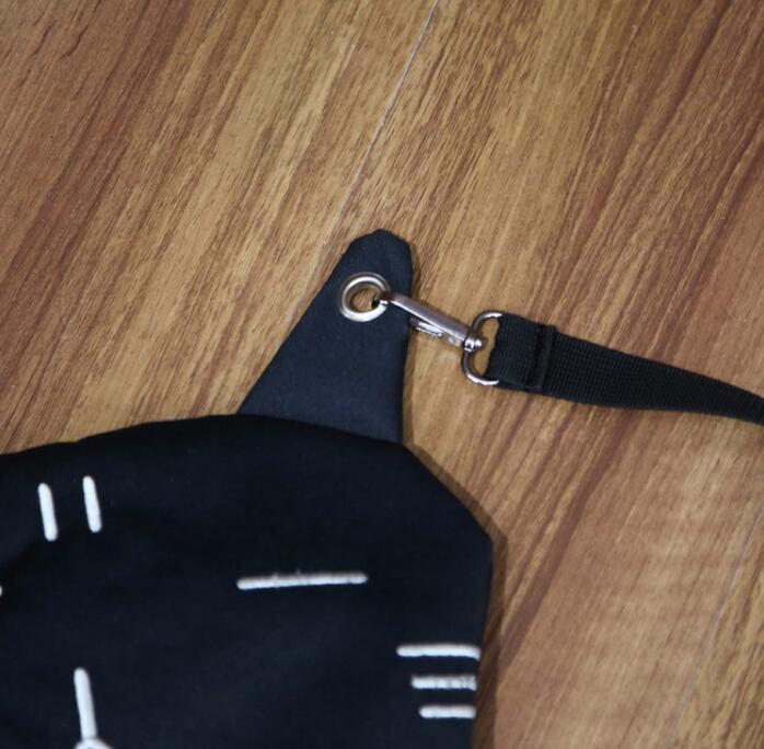 Cartoon cat canvas shoulder bag personality funny diagonal package