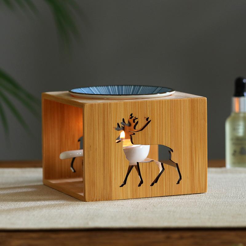 Bamboo wood oil lamp sandalwood aromatherapy machine