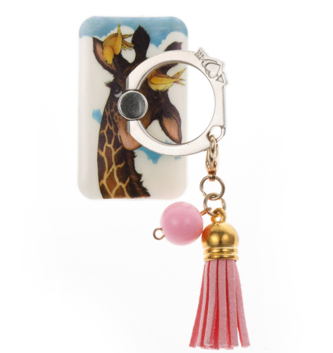 Paste creative lazy tassels metal painted finger ring bracket mobile phone