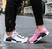 Breathable casual sports big net running shoes couple shoes flying woven shoes