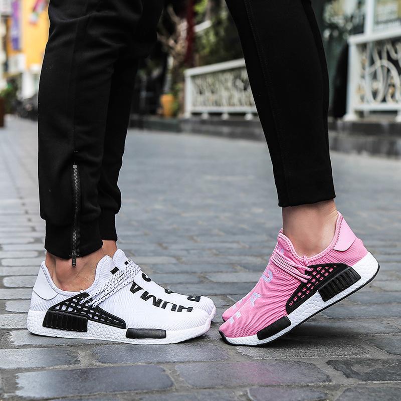 Breathable casual sports big net running shoes couple shoes flying woven shoes