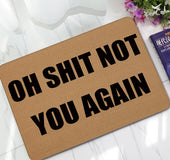 Password entry American funny rubber door mat foot pad absorbent non-slip bathroom carpet mat