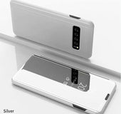Luxury leather transparent mirror flip   | Samsung