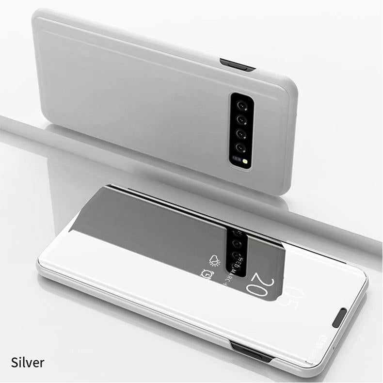 Luxury leather transparent mirror flip   | Samsung