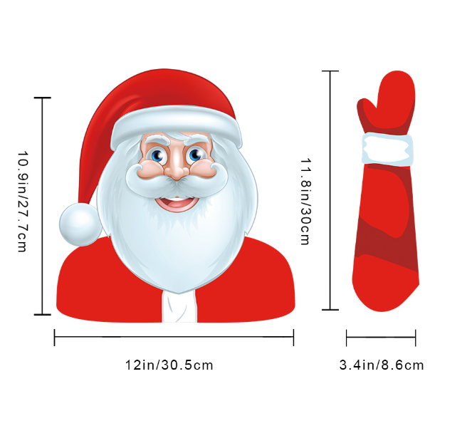 Christmas windshield stickers Santa Claus nice window stickers car wiper sticker featured gift