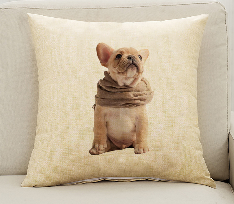 Pug pillow, funny, vibrating, cute, pet dog, pillowcase