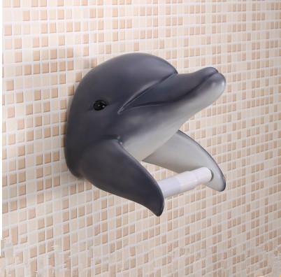 Punch-free bathroom paper towel holder European toilet roll holder bathroom waterproof wall-mounted creative personality tissue box
