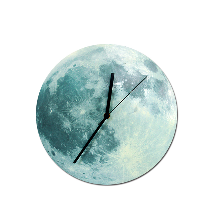 30cm creative luminous wall clock luminous moonlight wall clock wall acrylic waterproof wall clock