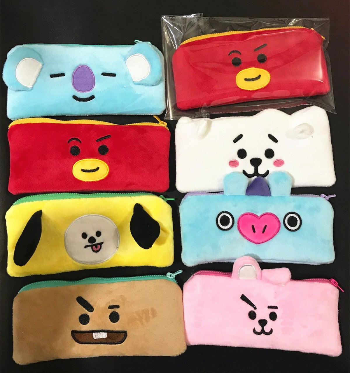 Plush pencil bag cartoon makeup purse storage bag