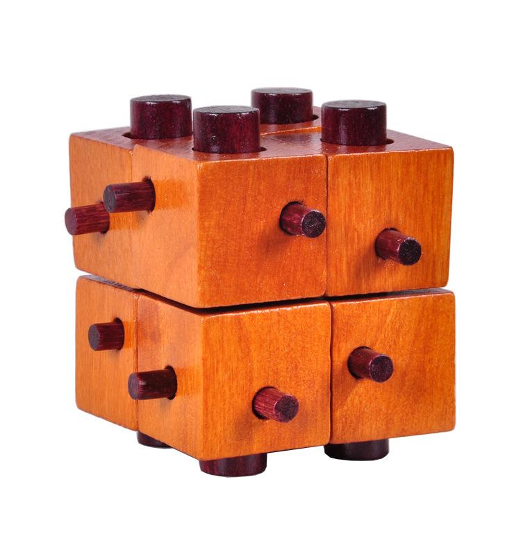Adult wooden educational toy luban lock