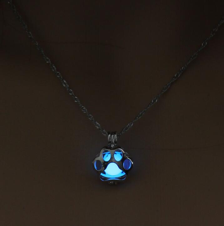 Collar Huella Perro Brilla En La Oscuridad