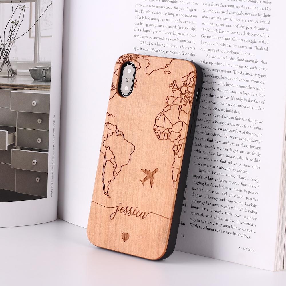 Wooden mobile phone case