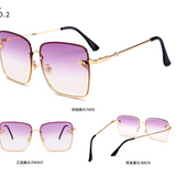 Metal frame bee decorative sunglasses