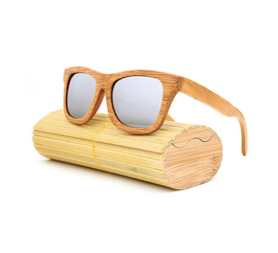 Multicolor bamboo glasses coated sunglasses