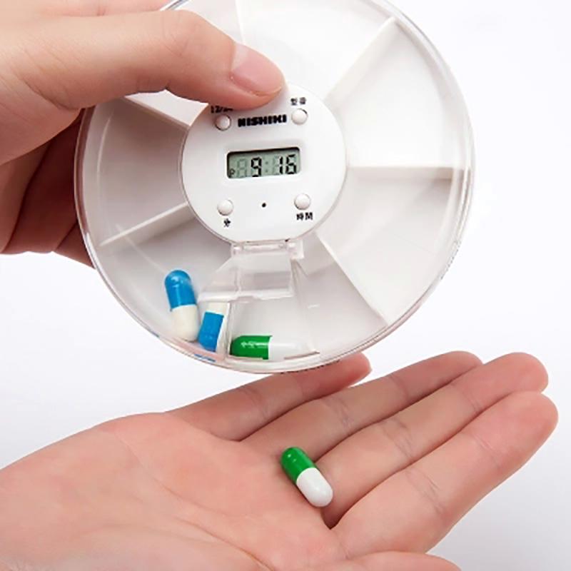 Medicine Storage Box Electronic Timing Reminder Medicine Boxes Alarm Timer Pills Organizer Pill Drug Container
