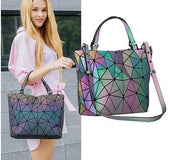 Geometric Luminous Purse And Handbag